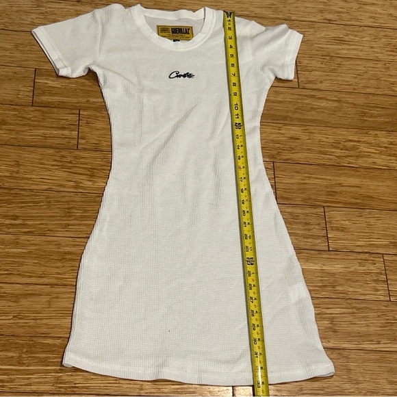 Corteiz Allstarz Dress Bodycon White Waffle Knit Dress Women’s M NWOT - Picture 4 of 4